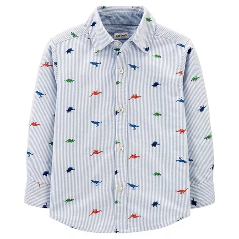 Carter’s Striped Dinosaur Oxford button down shirt